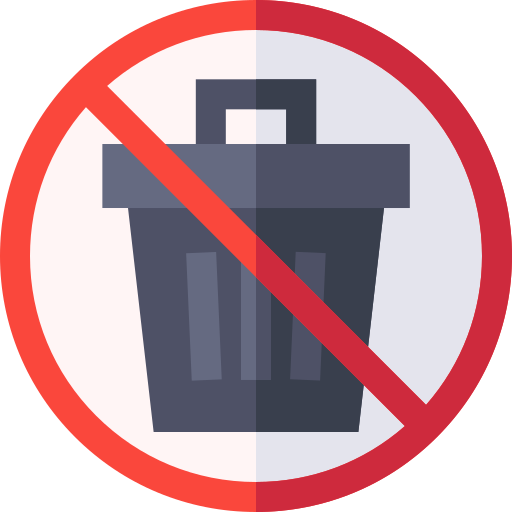 No littering Basic Straight Flat icon