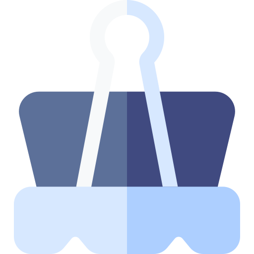 binder-clip Basic Rounded Flat icon