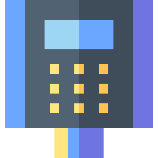 Atm machine Basic Straight Flat icon