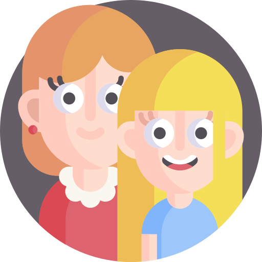 Mother and daughter Detailed Flat Circular Flat icon