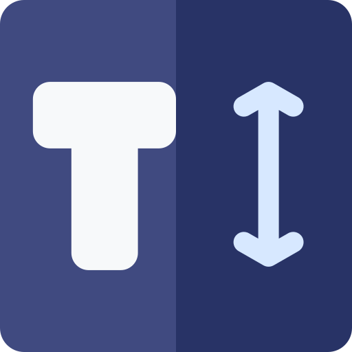 texthöhenformat Basic Rounded Flat icon