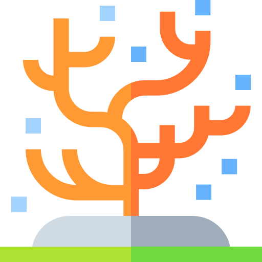 rafa koralowa Basic Straight Flat ikona