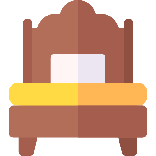 einzelbett Basic Rounded Flat icon