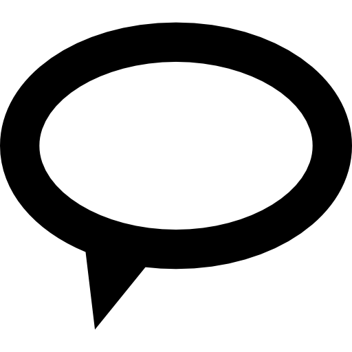 Oval speech bubble  icon