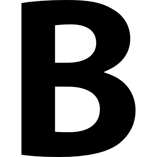 fettgedruckter knopf des buchstabens b symbol  icon