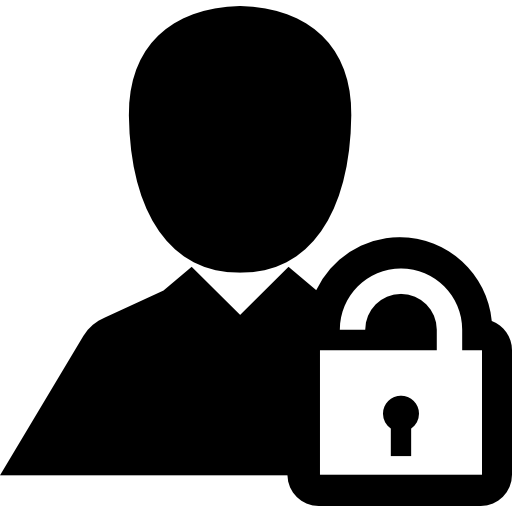 Personal security symbol  icon