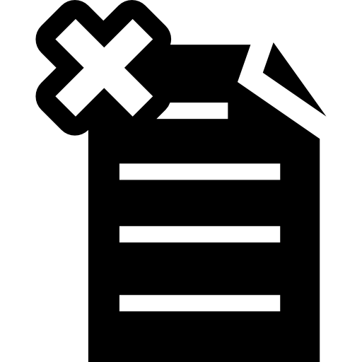 usuń symbol pliku arkusza papieru z tekstem  ikona