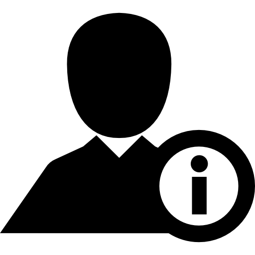 símbolo de la interfaz de información personal  icono