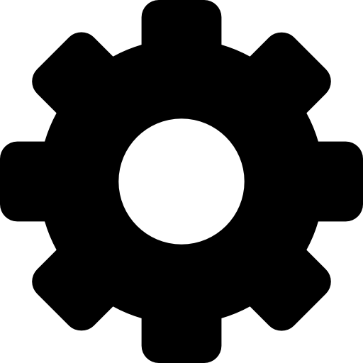 simbolo dell'interfaccia della ruota dentata di configurazione  icona