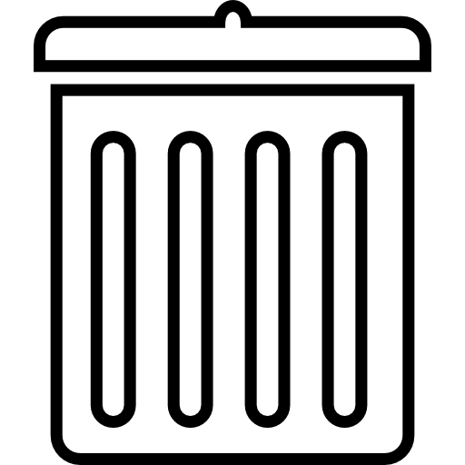 esquema de papelera  icono