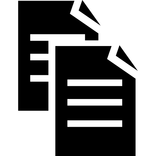copie o símbolo de interface de duas folhas de papel  Ícone