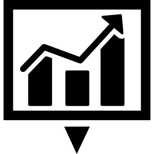 scarica le statistiche sulle imprese simbolo di un grafico  icona