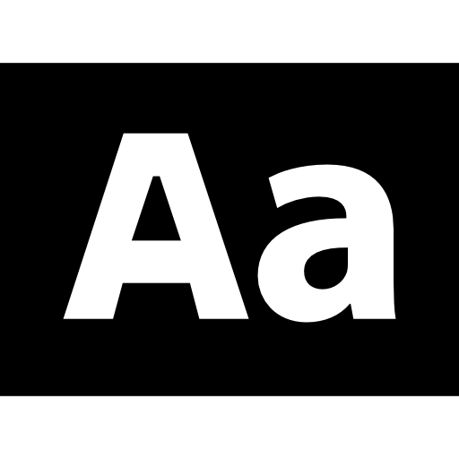 groß- oder kleinbuchstaben  icon