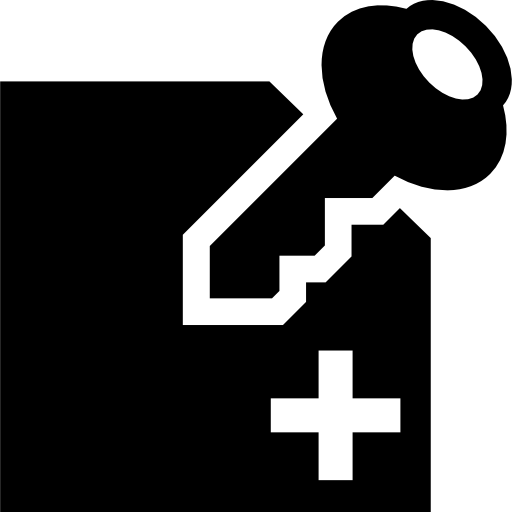 schlüssel oder passwort plus schnittstellentaste  icon