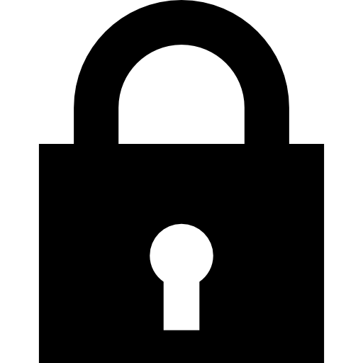 simbolo dell'interfaccia di sicurezza del lucchetto bloccato  icona