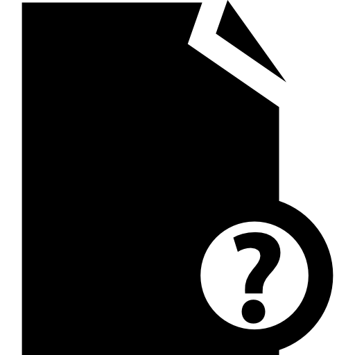 symbole de fichier de question de l'interface  Icône