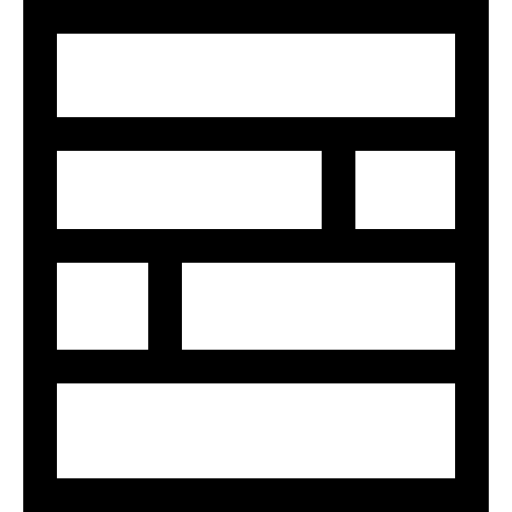 símbolo de interfaz de botón cuadrado de patrón de ladrillos  icono