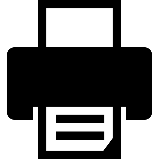 simbolo dell'interfaccia di stampa di una stampante  icona