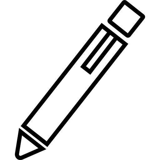 símbolo de interfaz de edición de contorno de lápiz  icono