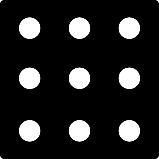 nove pontos em um quadrado  Ícone