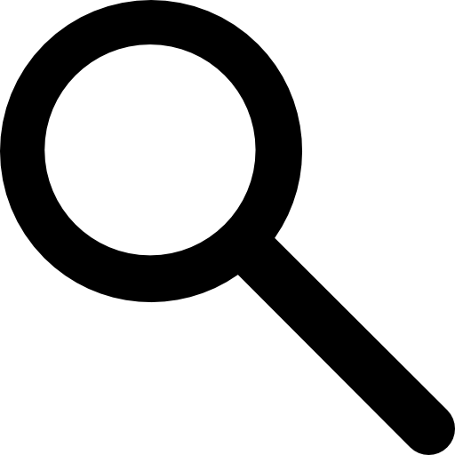 símbolo de lupa de búsqueda de interfaz  icono