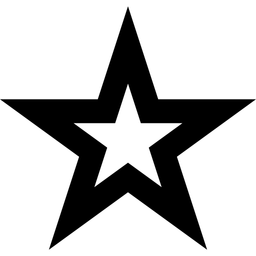 simbolo dell'interfaccia preferita con contorno a stella  icona