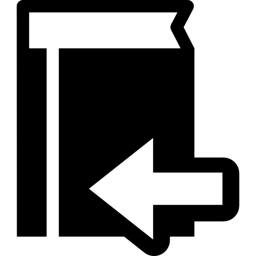 botón de reserva con flecha hacia la izquierda  icono