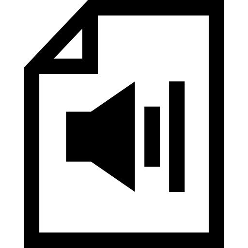 sonido en símbolo de interfaz de archivo  icono