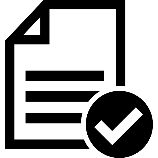 accepteer bestand of checklist  icoon