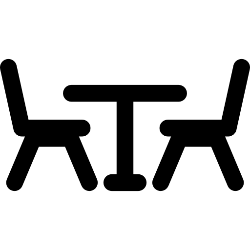 tavolo e sedie da ristorante  icona