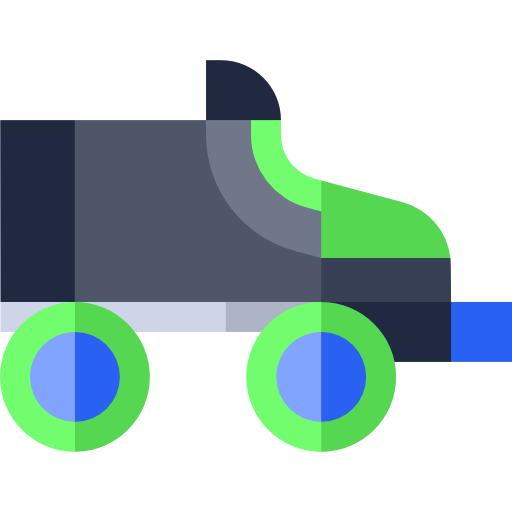 Roller skate Basic Straight Flat icon