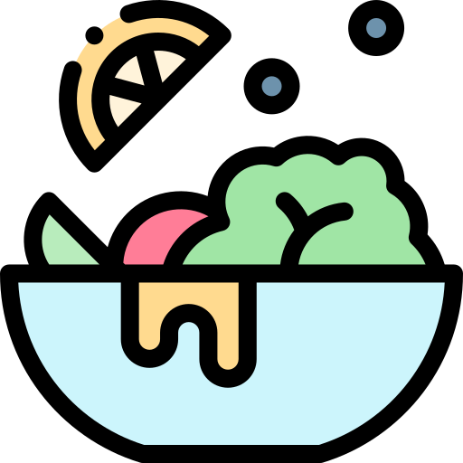 Salad Detailed Rounded Lineal color icon