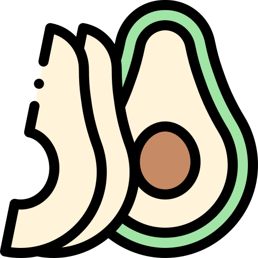 palta Detailed Rounded Lineal color icono