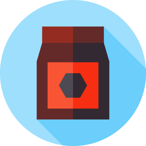 houtskool Flat Circular Flat icoon