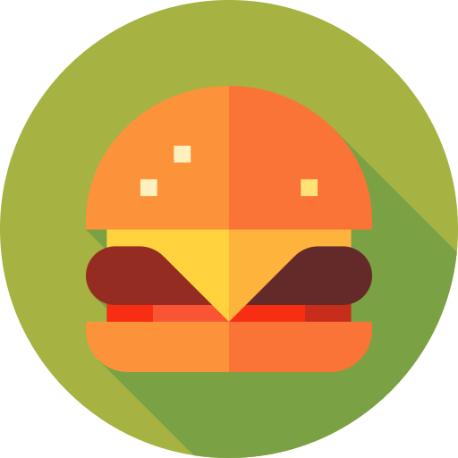 burger Flat Circular Flat icon