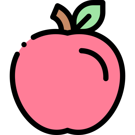 jabłko Detailed Rounded Lineal color ikona