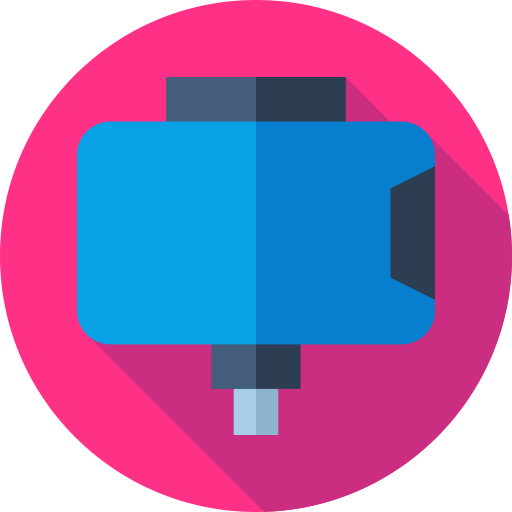 selfie-stick Flat Circular Flat icon