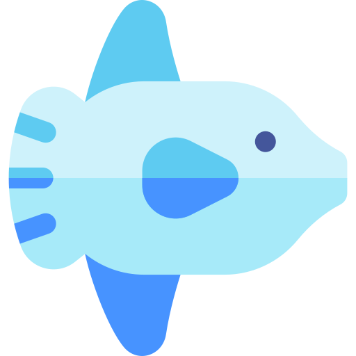 pesce luna Basic Rounded Flat icona