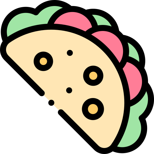 taco Detailed Rounded Lineal color icon