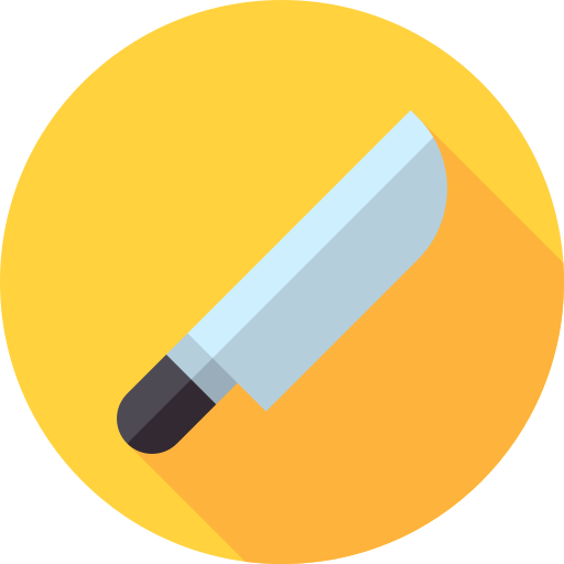 coltello da macellaio Flat Circular Flat icona