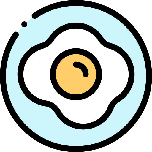 Жаренное яйцо Detailed Rounded Lineal color иконка