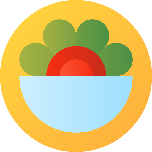 サラダ Flat Circular Gradient icon