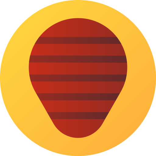 gegrild Flat Circular Gradient icoon