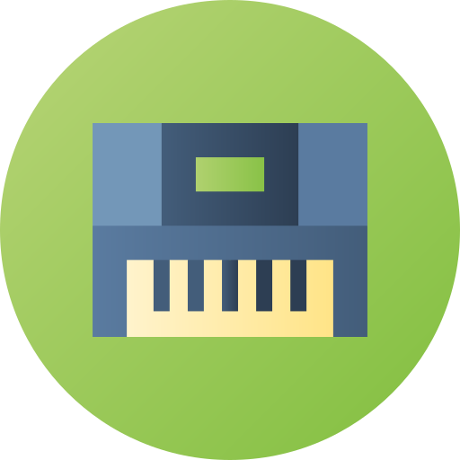 Keyboard Flat Circular Gradient icon