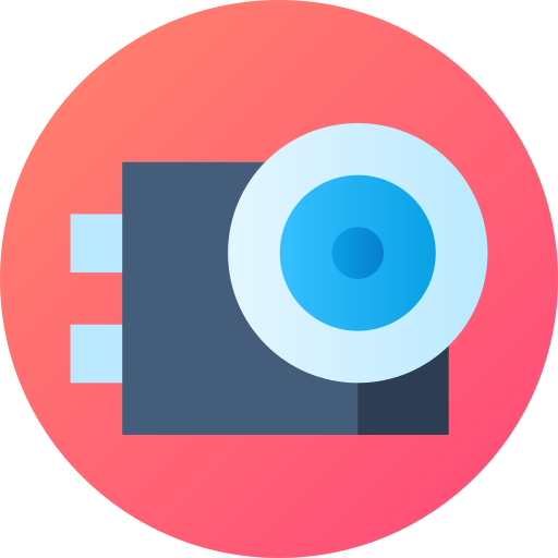 アクションカメラ Flat Circular Gradient icon
