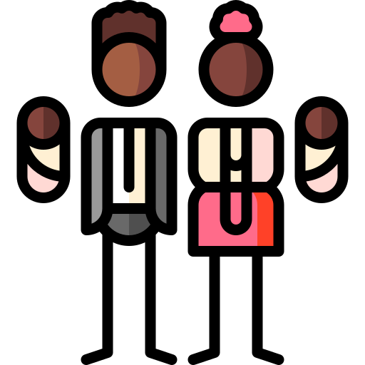 familie Puppet Characters Lineal Color icon