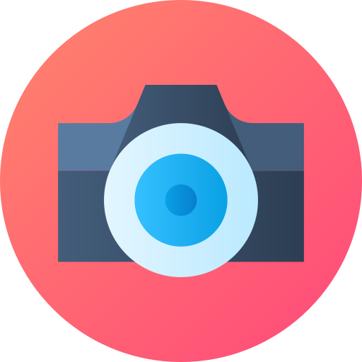 カメラ Flat Circular Gradient icon