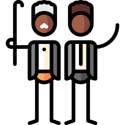 Father and son Puppet Characters Lineal Color icon