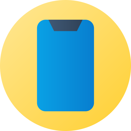 Смартфон Flat Circular Gradient иконка