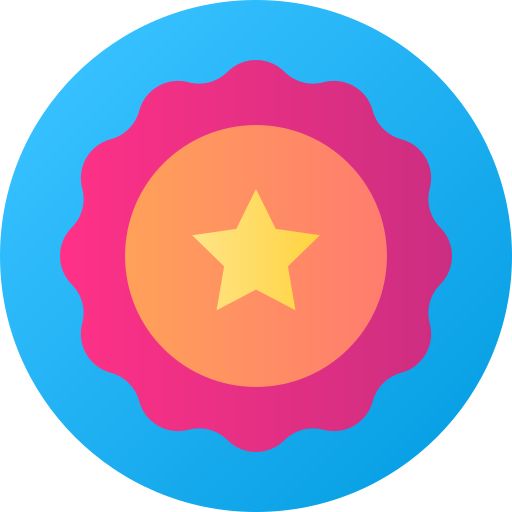 品質 Flat Circular Gradient icon